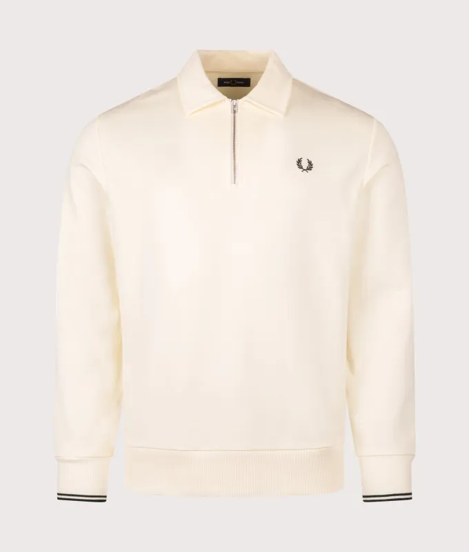 Quarter Zip Collared Sweatshirt sold by EQVVS