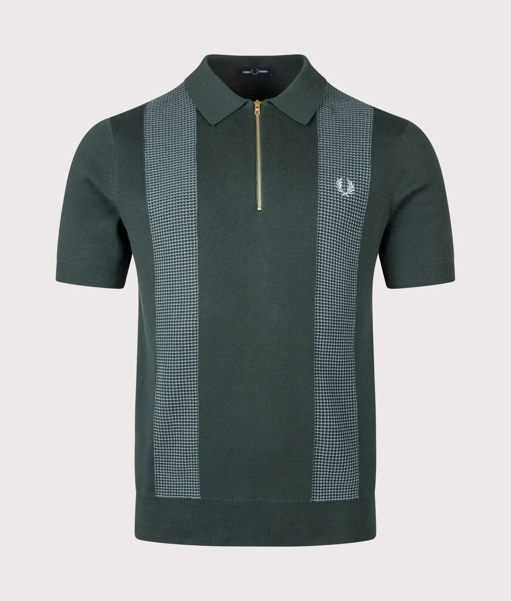 Panel Detail Knitted Polo Shirt sold by EQVVS