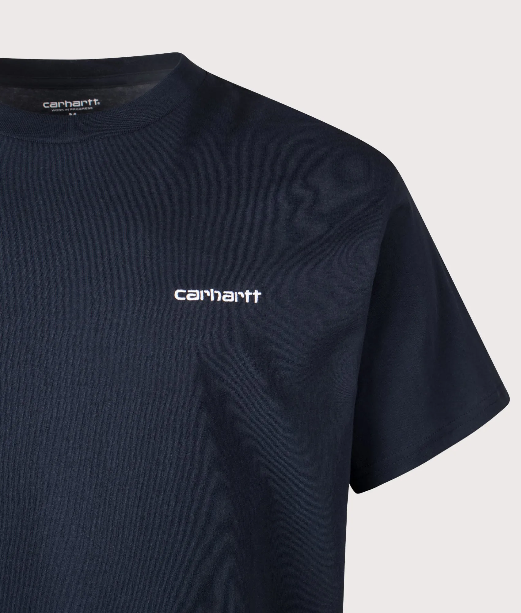 Loose Fit Script Embroidery T-Shirt sold by EQVVS product image thumbnail 2
