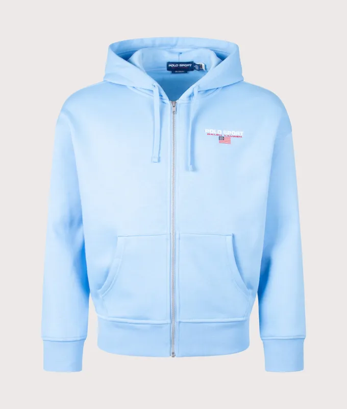 Relaxed Fit Polo Sport Flag Logo Hoodie made by Polo by Ralph Lauren