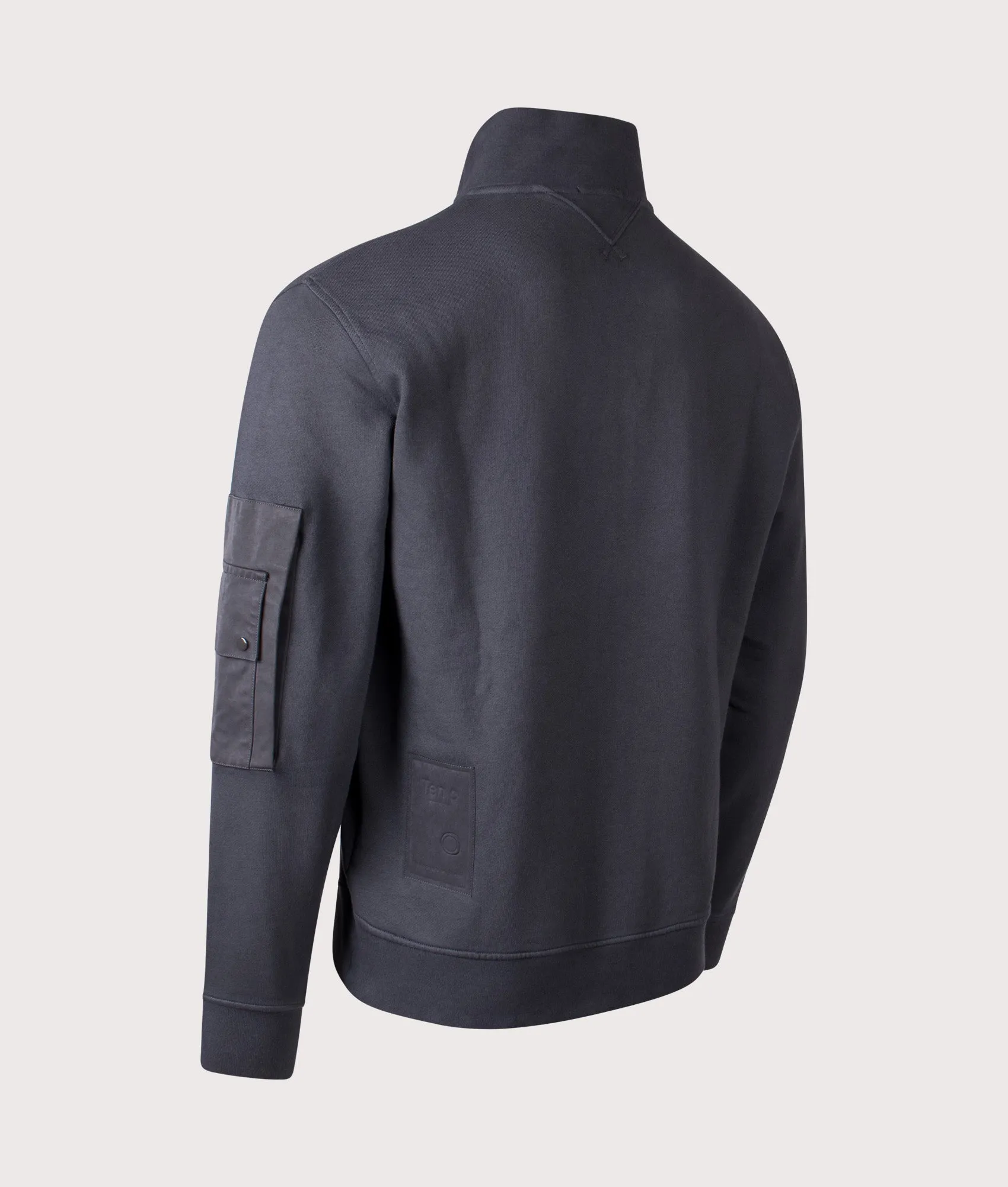 Garment Dyed Diagonal Fleece Quarter Zip Sweatshirt sold by EQVVS product image thumbnail 4