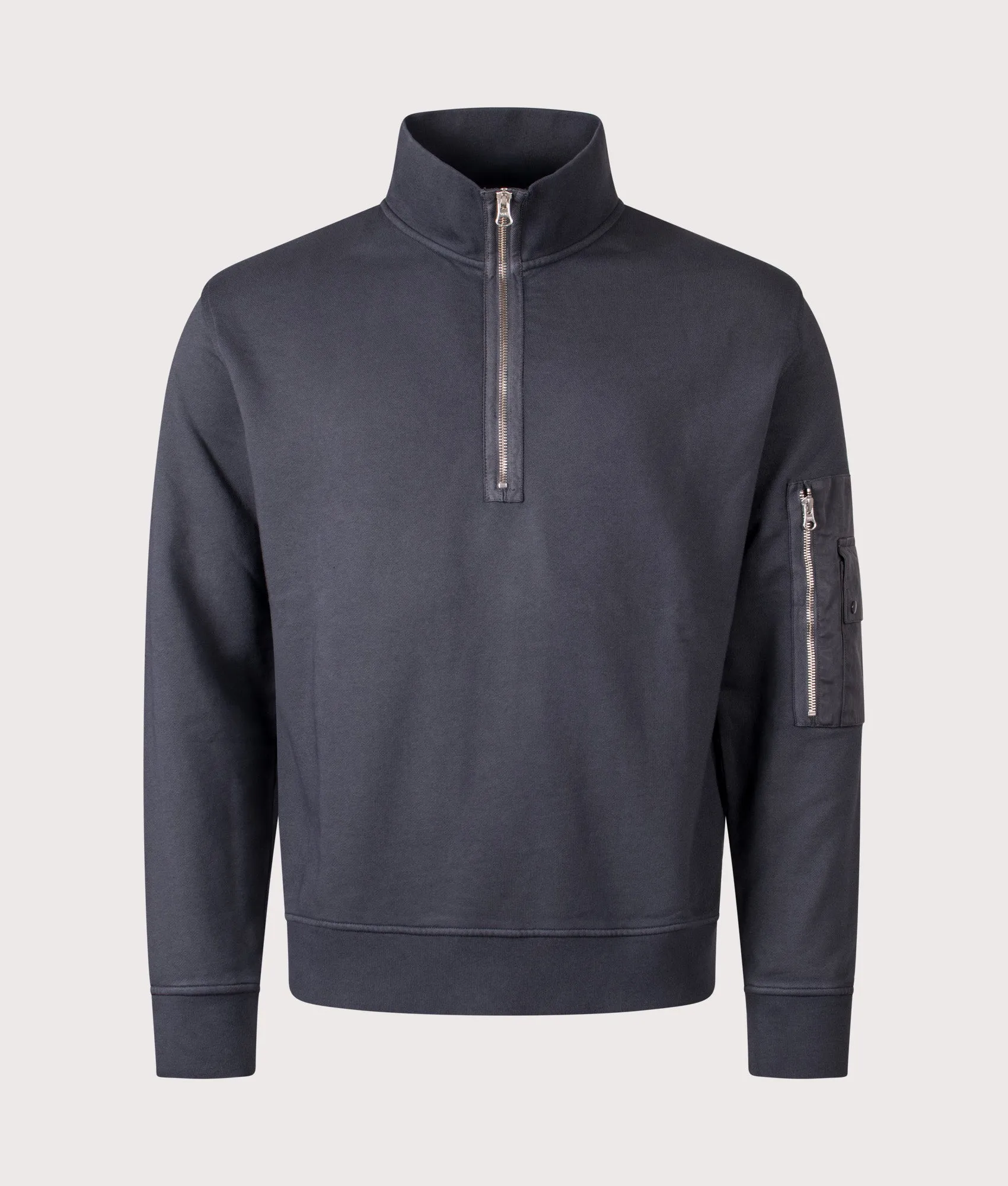 Garment Dyed Diagonal Fleece Quarter Zip Sweatshirt sold by EQVVS product image thumbnail 3