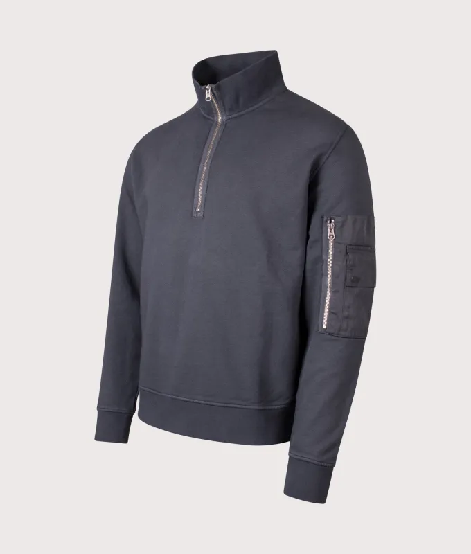 Garment Dyed Diagonal Fleece Quarter Zip Sweatshirt sold by EQVVS
