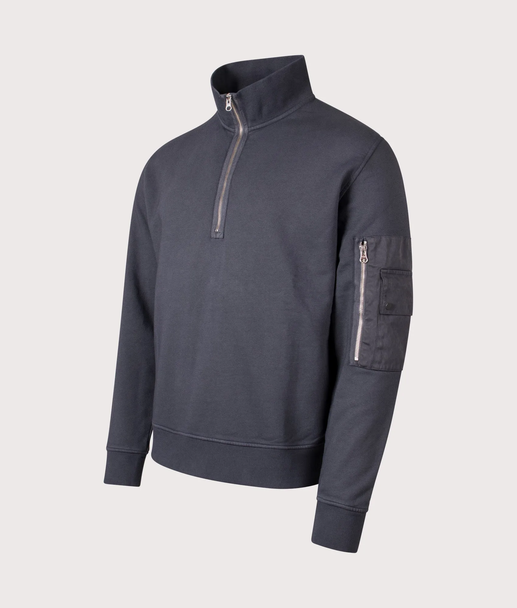 Garment Dyed Diagonal Fleece Quarter Zip Sweatshirt sold by EQVVS