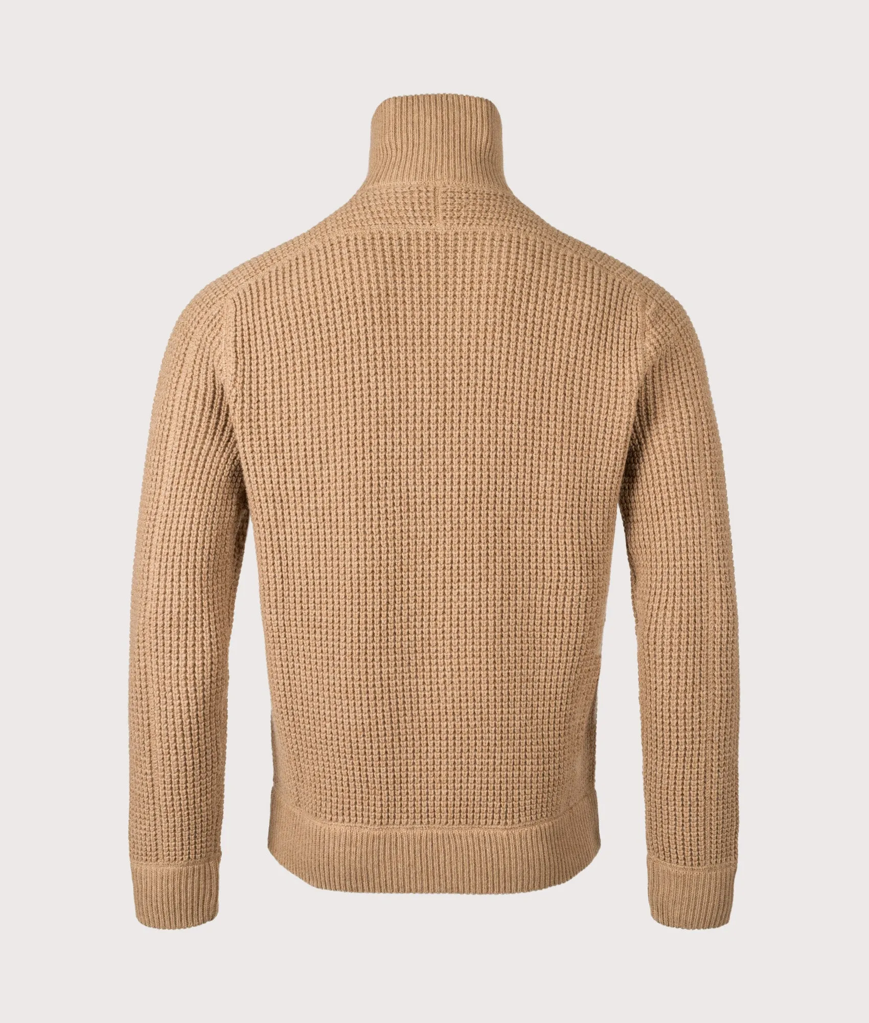 Waffle Knit Zip Through Jumper sold by EQVVS product image thumbnail 4