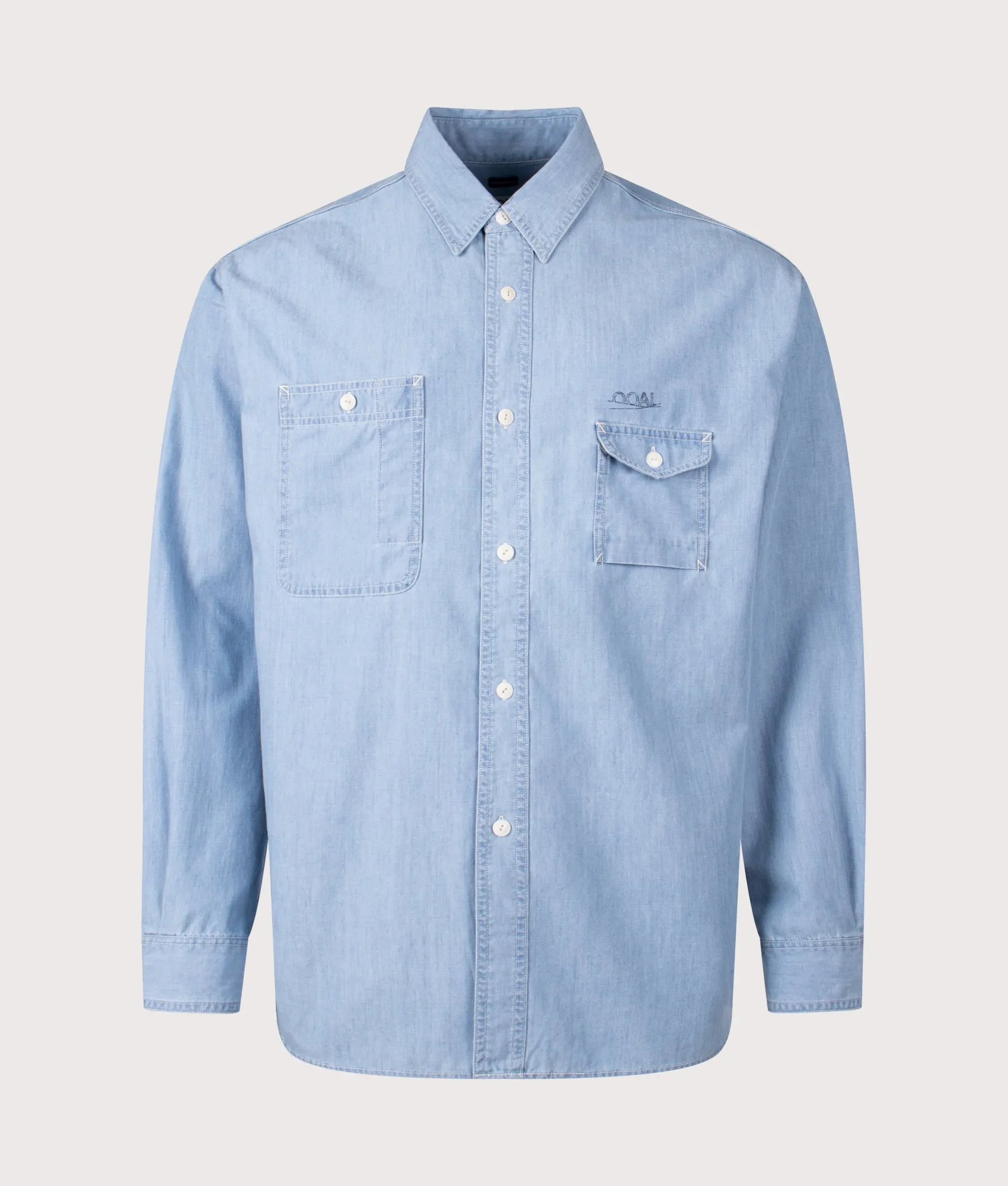 Oversized Regular Collar Chambray Shirt sold by EQVVS