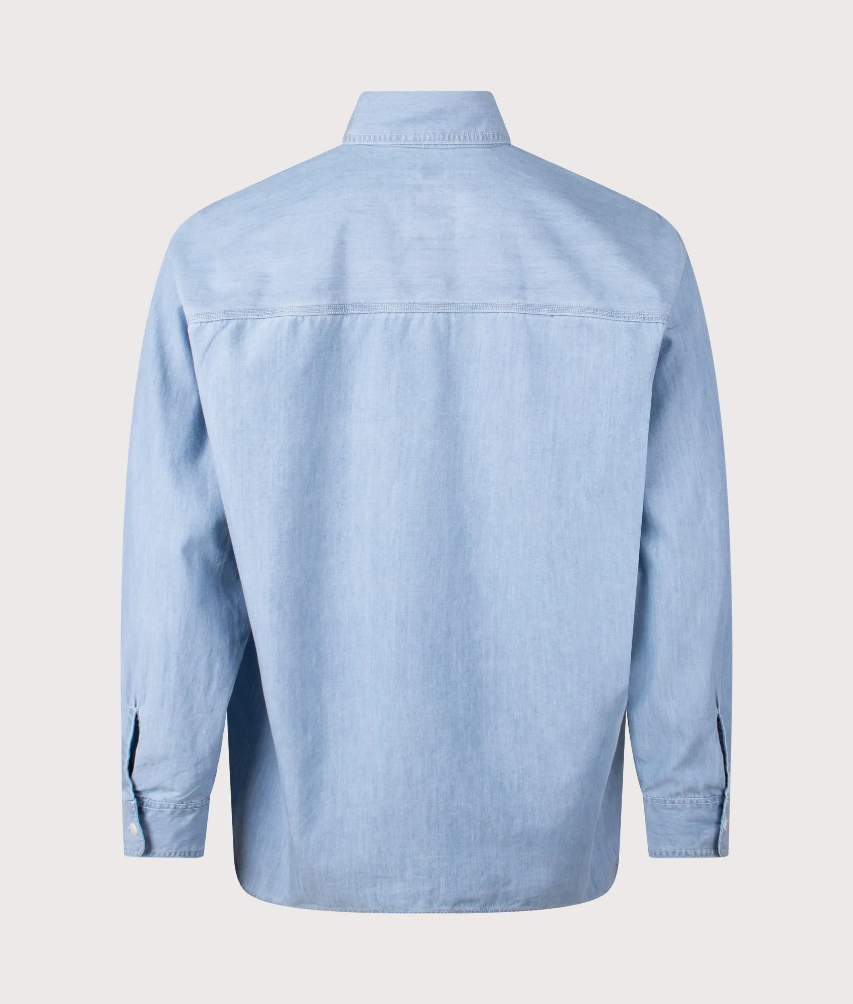 Oversized Regular Collar Chambray Shirt sold by EQVVS product image thumbnail 3