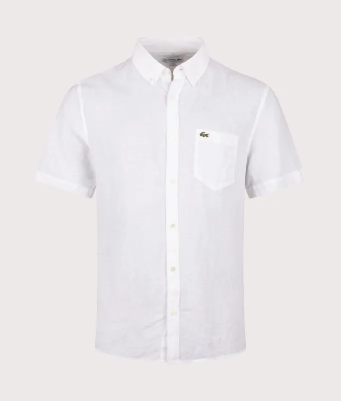 Short Sleeve Linen Shirt made by Lacoste