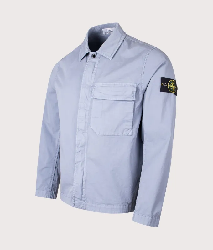 Stretch Organic Cotton Twill Overshirt made by Stone Island