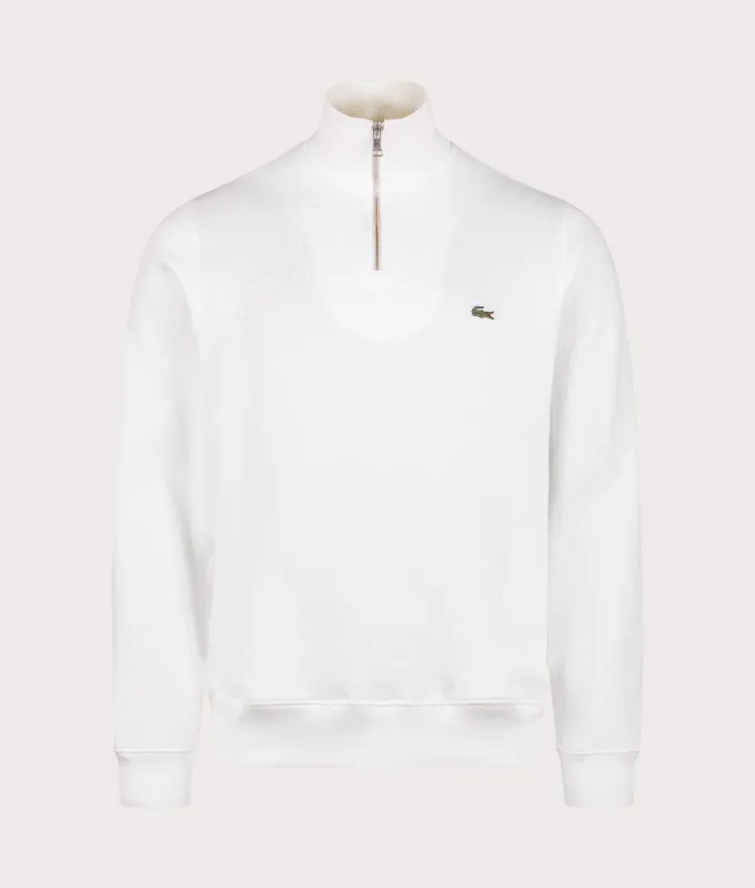 Quarter Zip Croc Logo Knit made by Lacoste