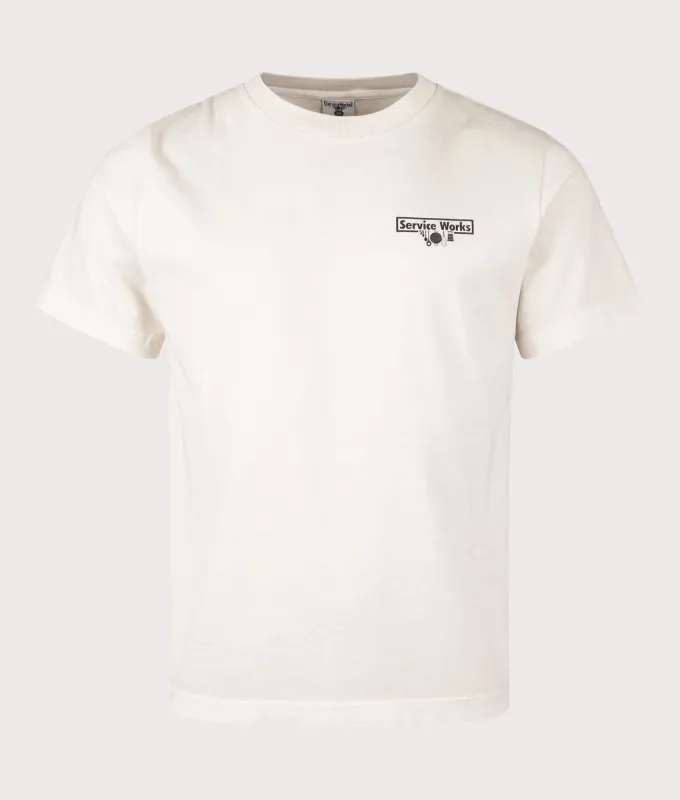 Pigment Dyed Trademark T-Shirt made by Service Works