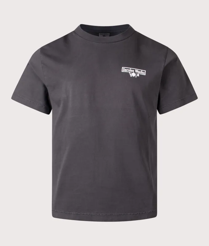 Pigment Dyed Trademark T-Shirt made by Service Works