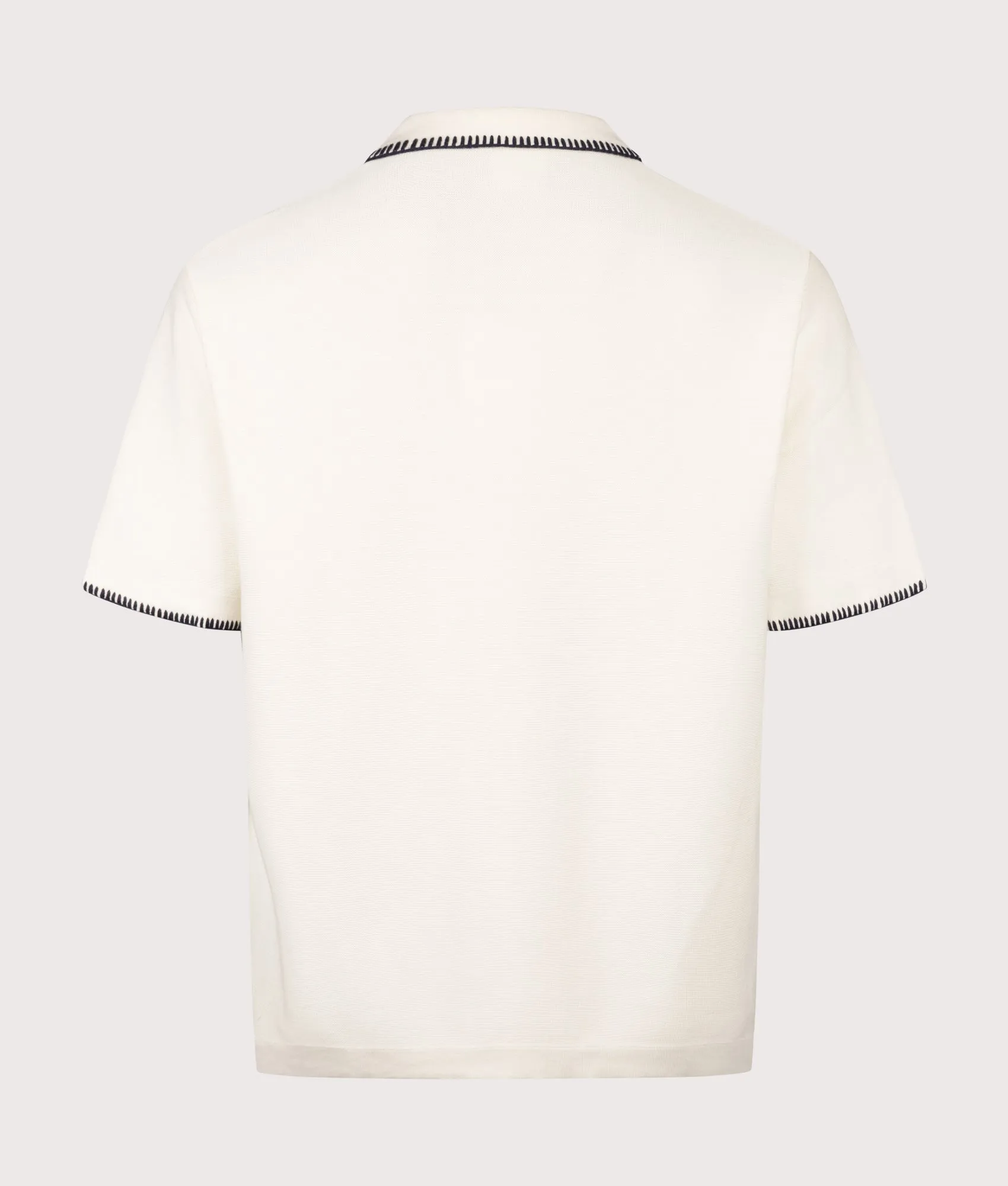 Blanket Stitch Short Sleeve Knitted Shirt sold by EQVVS product image thumbnail 3