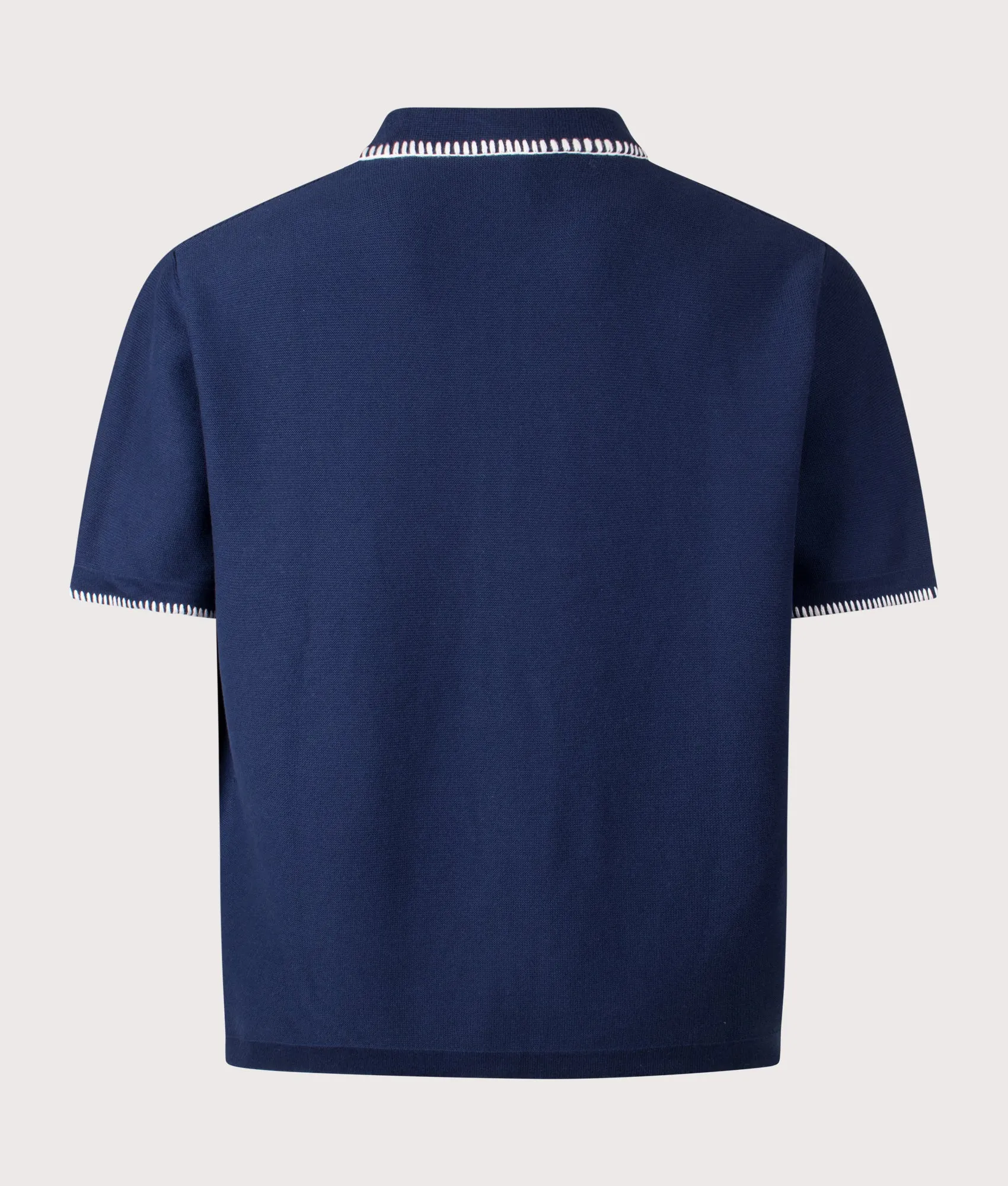 Blanket Stitch Short Sleeve Knitted Shirt sold by EQVVS product image thumbnail 3