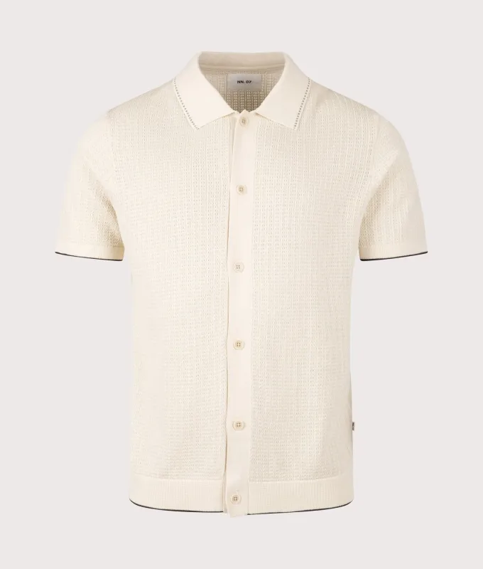 Nalo Knit Textured Stitch Polo Shirt made by No Nationality 07
