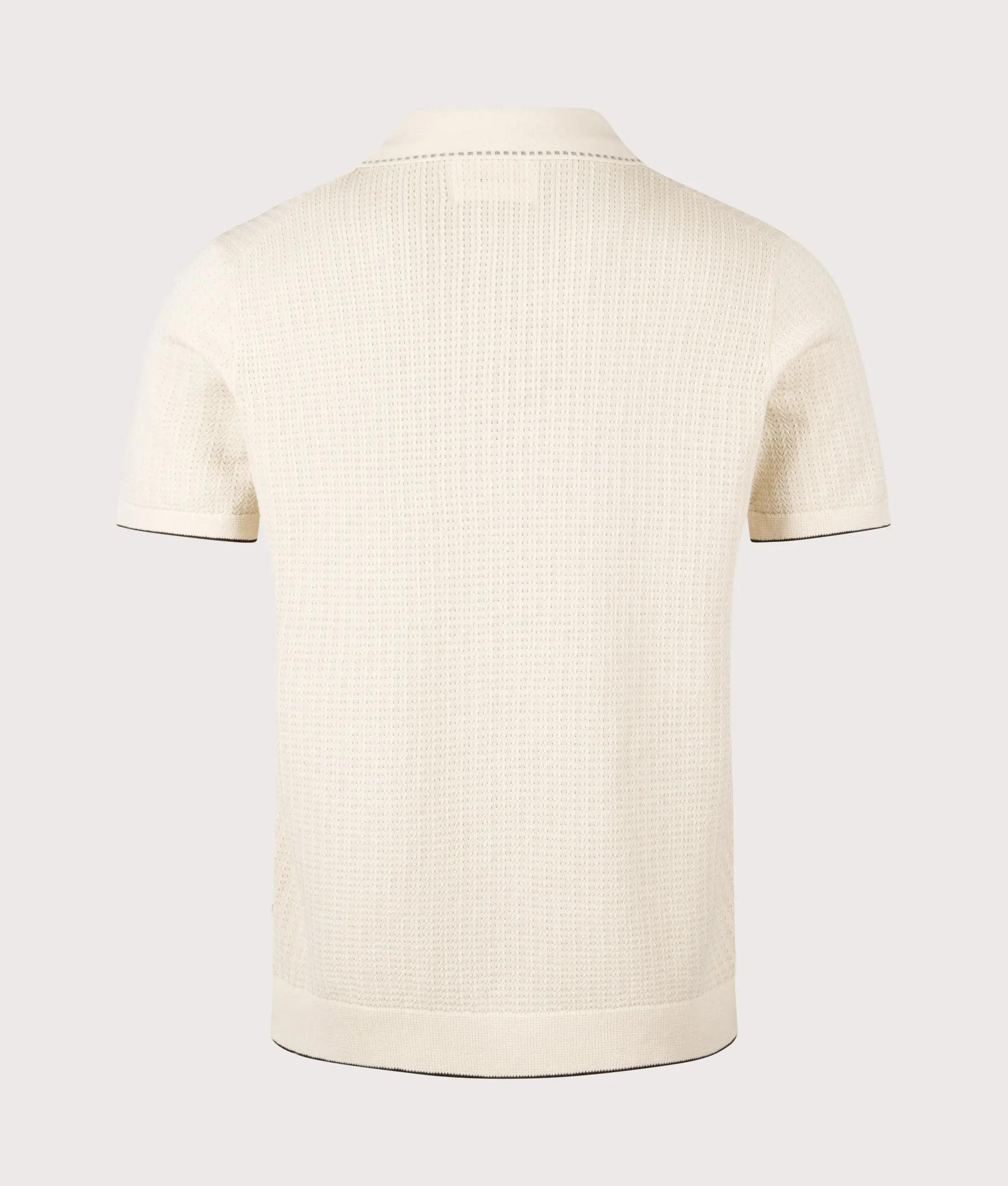 Nalo Knit Textured Stitch Polo Shirt sold by EQVVS product image thumbnail 2