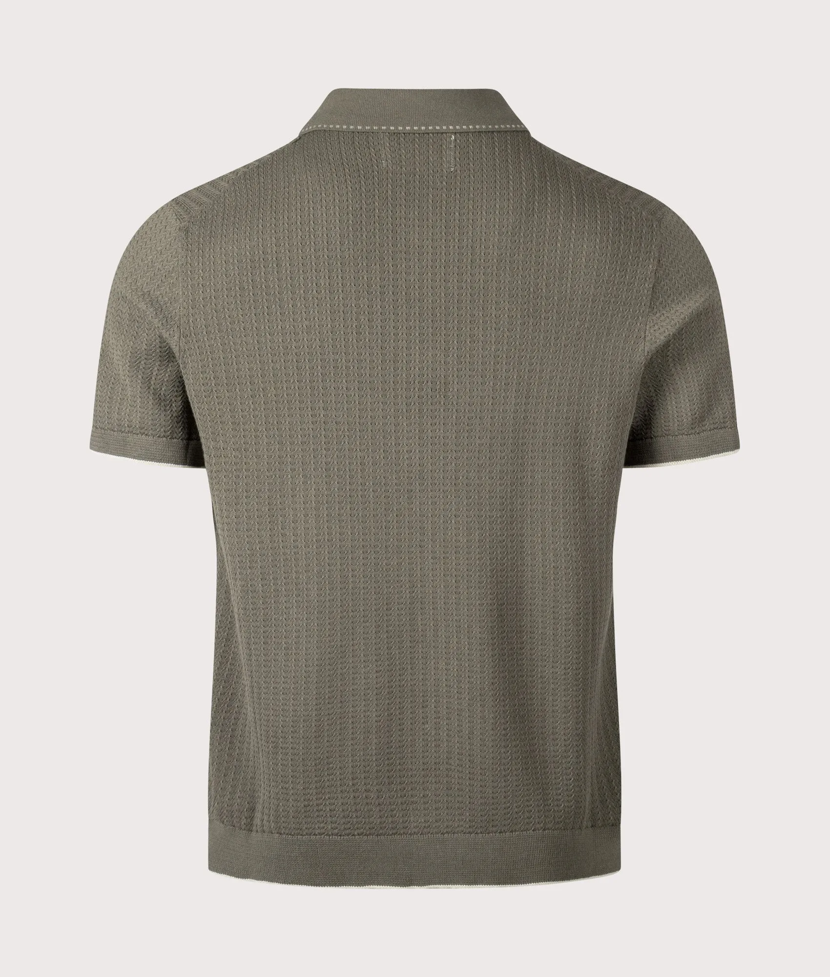 Nalo Knit Textured Stitch Polo Shirt sold by EQVVS product image thumbnail 2
