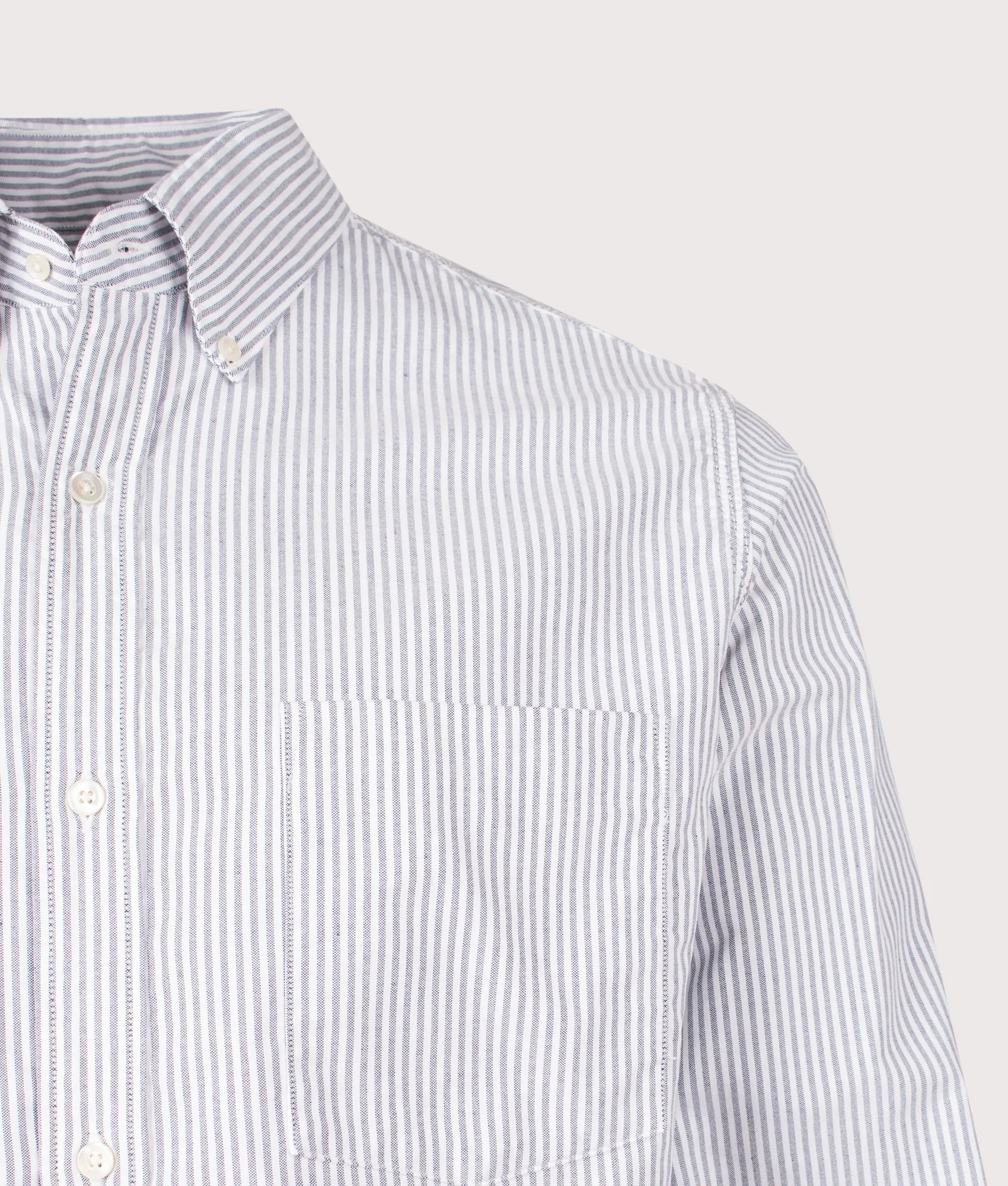 Relaxed Fit Button Down Stripe Wind Shirt sold by EQVVS product image thumbnail 2