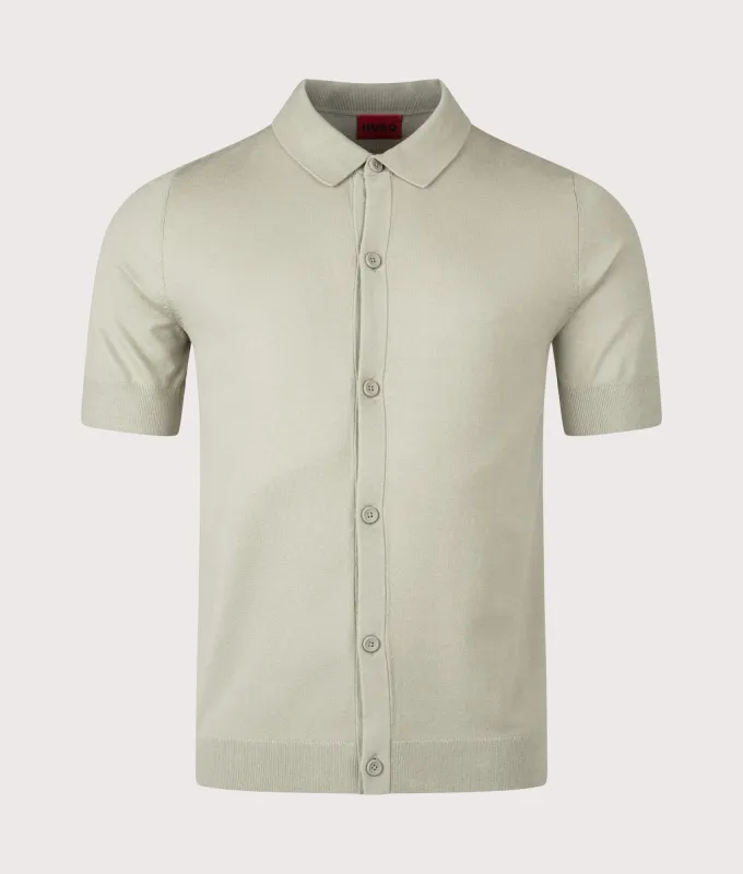 San Paco Short Sleeve Knitted Shirt made by HUGO