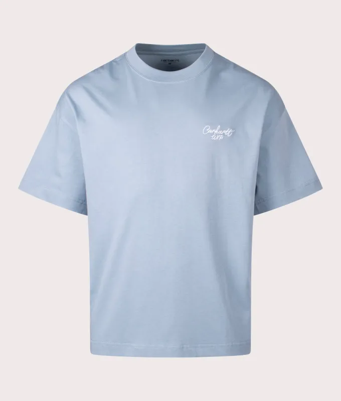 Boxy Loose Fit Signature Script T-Shirt made by Carhartt WIP