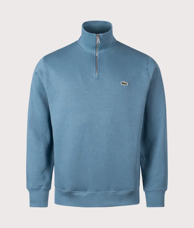 Quarter Zip Croc Logo Knit made by Lacoste