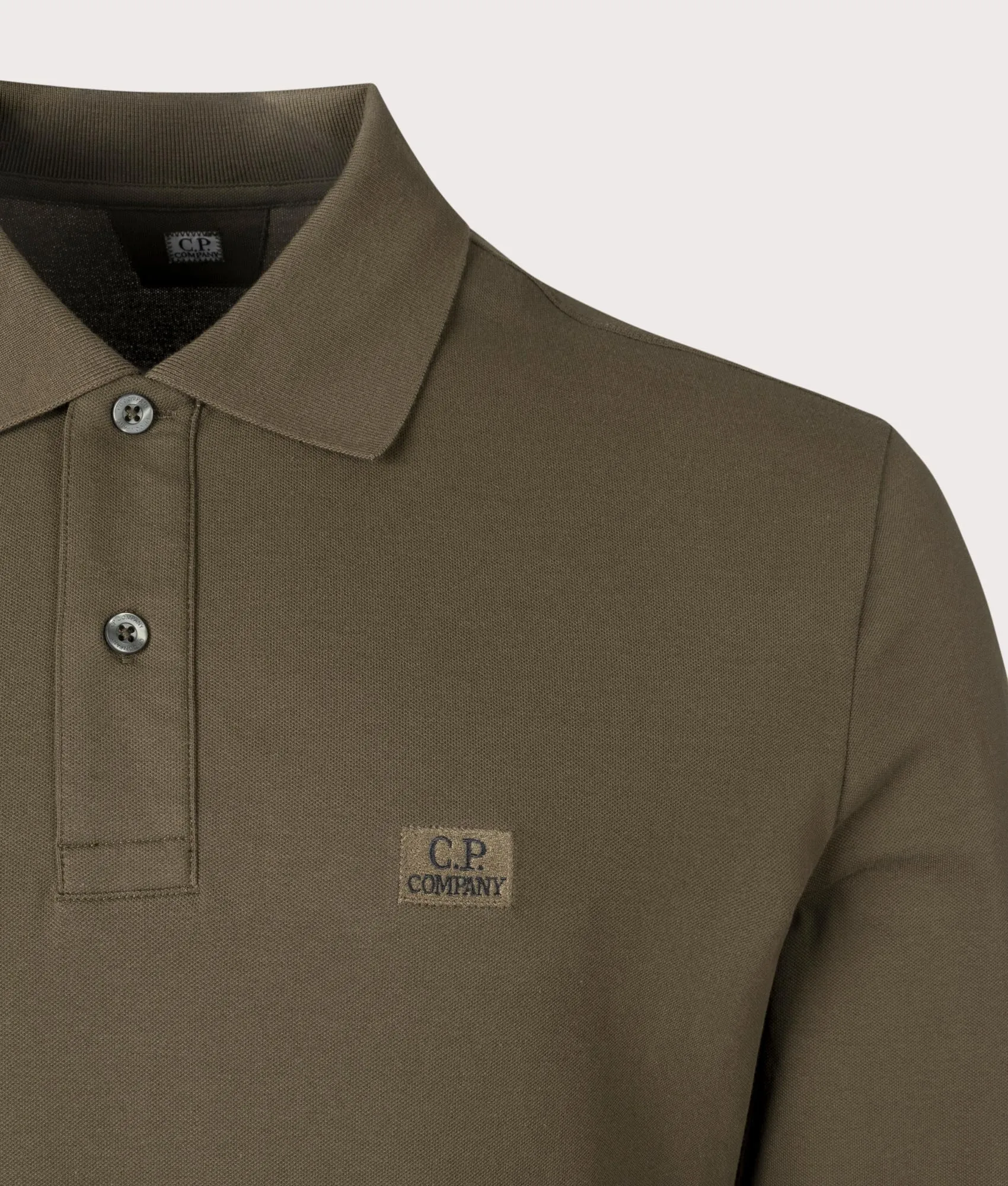 Stretch Piqué Long Sleeve Polo Shirt sold by EQVVS product image thumbnail 2