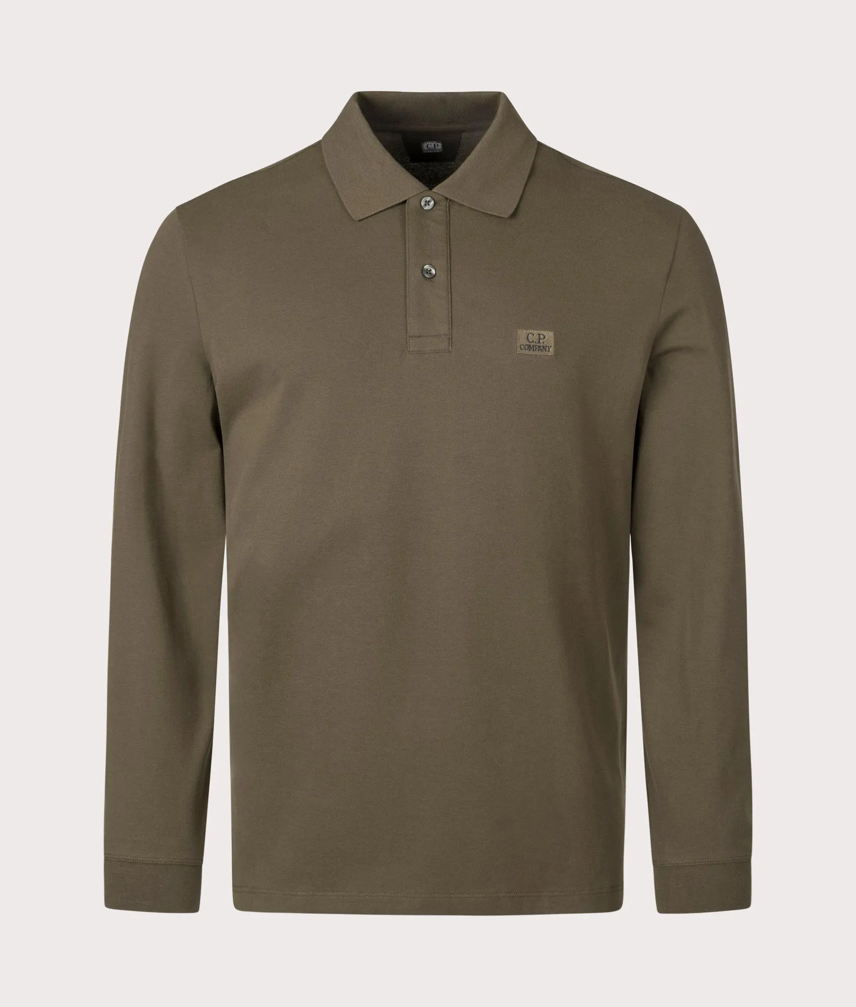 Stretch Piqué Long Sleeve Polo Shirt sold by EQVVS