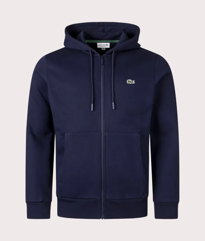 Zip Through Logo Hoodie made by Lacoste