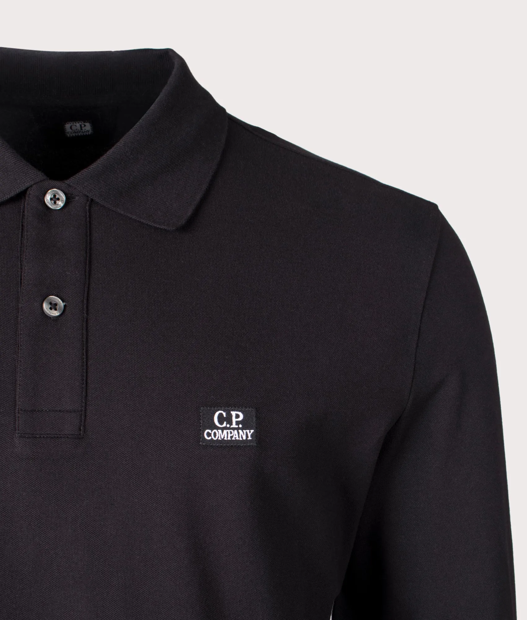 Stretch Piqué Long Sleeve Polo Shirt sold by EQVVS product image thumbnail 2