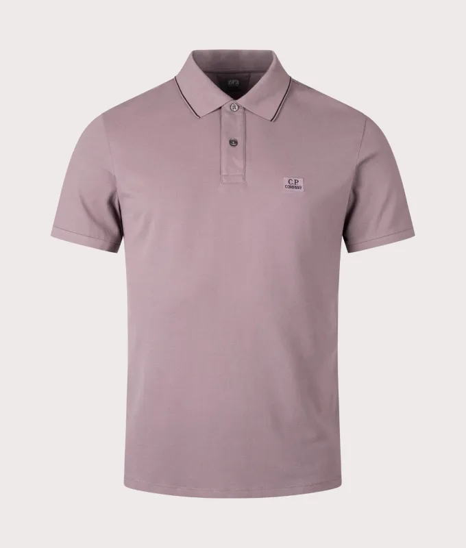 Stretch Piqué Short Sleeve Polo Shirt made by C.P. Company