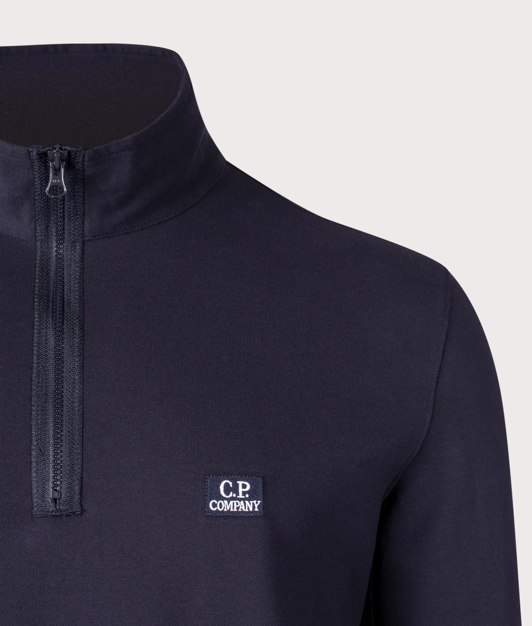 Stretch Piqué Long Sleeve Quarter Zip Polo Shirt sold by EQVVS product image thumbnail 2