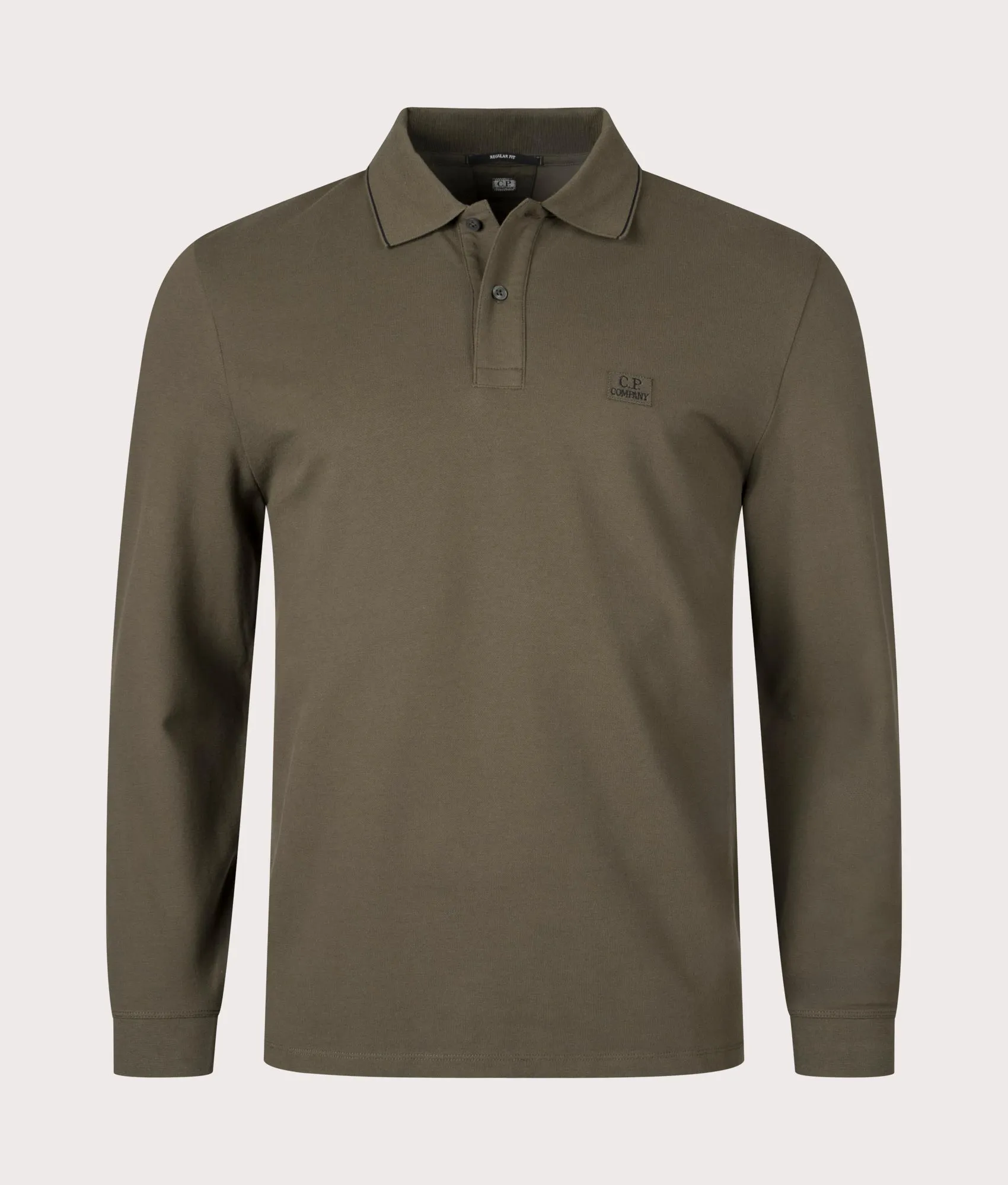 Stretch Piqué Long Sleeve Polo Shirt sold by EQVVS