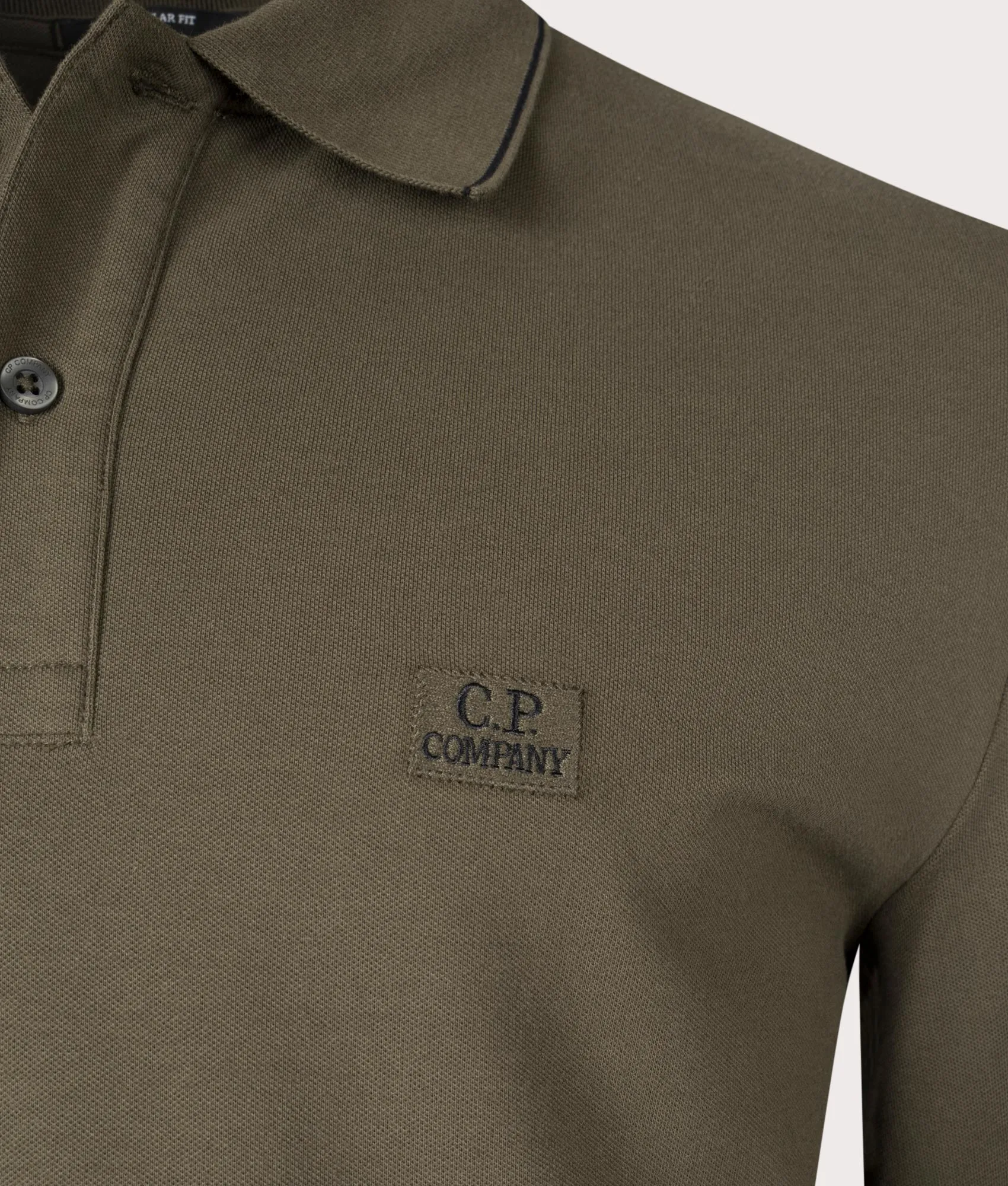 Stretch Piqué Long Sleeve Polo Shirt sold by EQVVS product image thumbnail 2