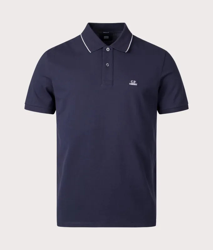 Stretch Piqué Striped Collar Polo Shirt sold by EQVVS