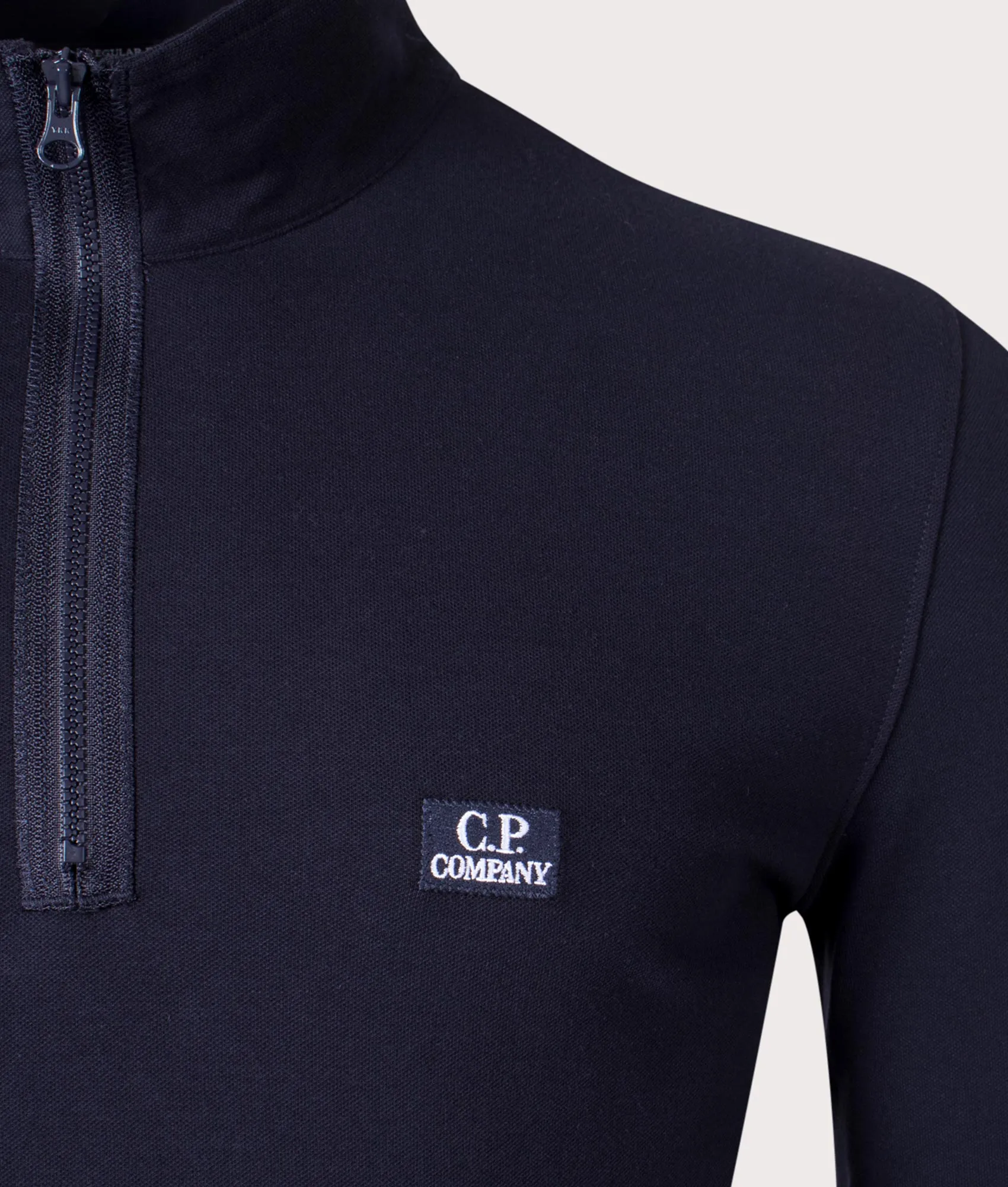 Long Sleeve Quarter Zip Stretch Piqué Polo Shirt sold by EQVVS product image thumbnail 2