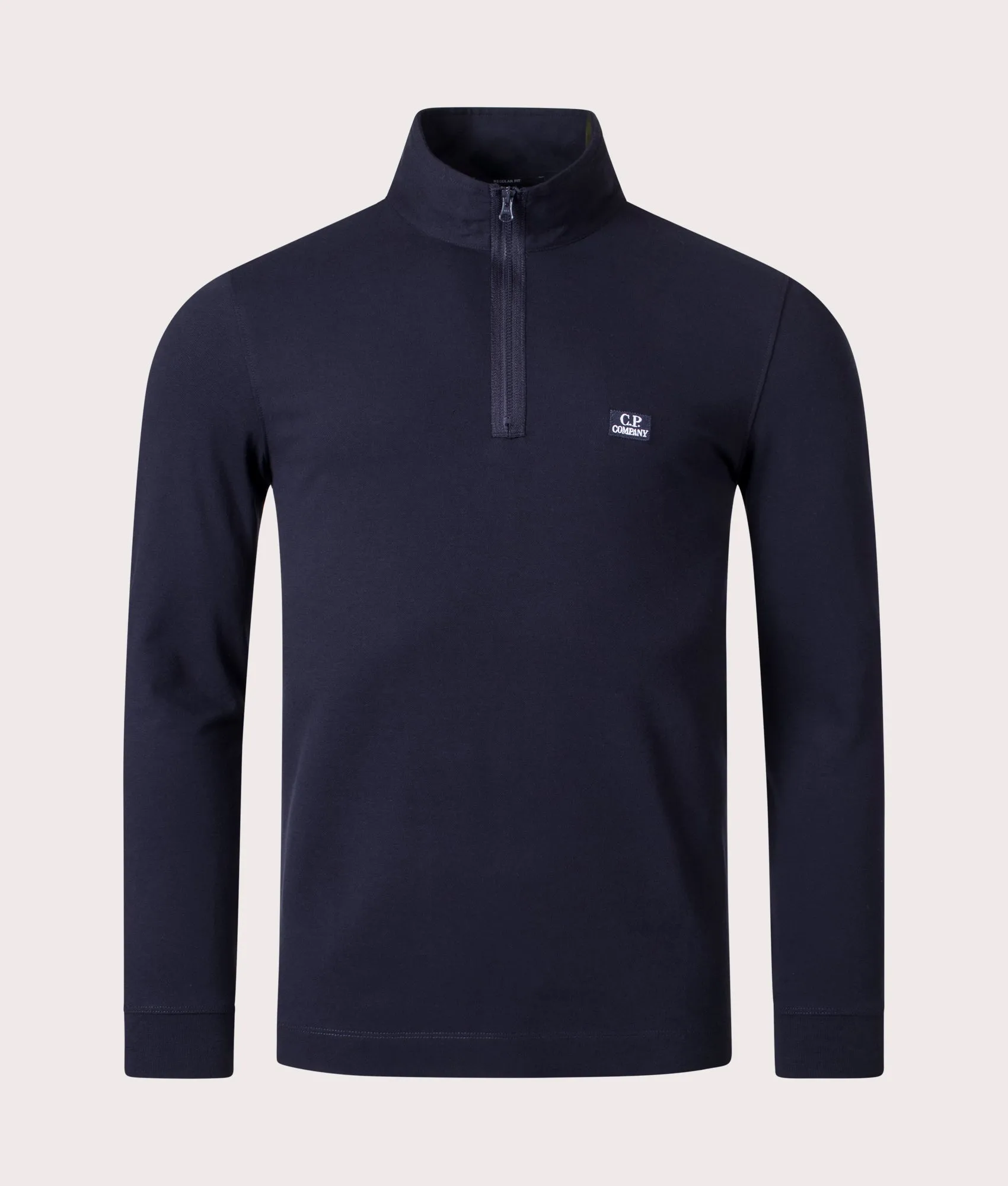 Long Sleeve Quarter Zip Stretch Piqué Polo Shirt sold by EQVVS