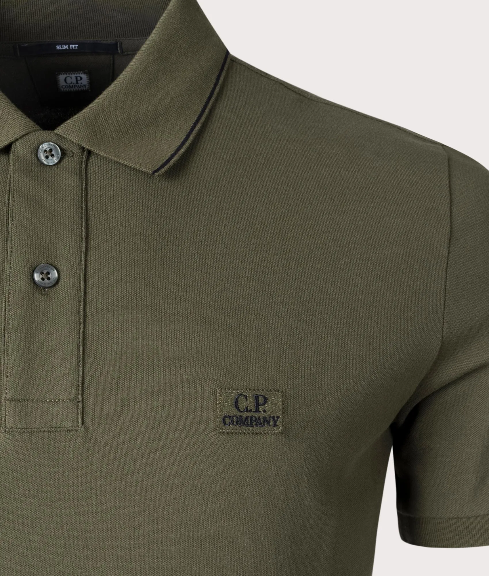 Slim Fit Stretch Piqué Striped Polo Shirt sold by EQVVS product image thumbnail 2