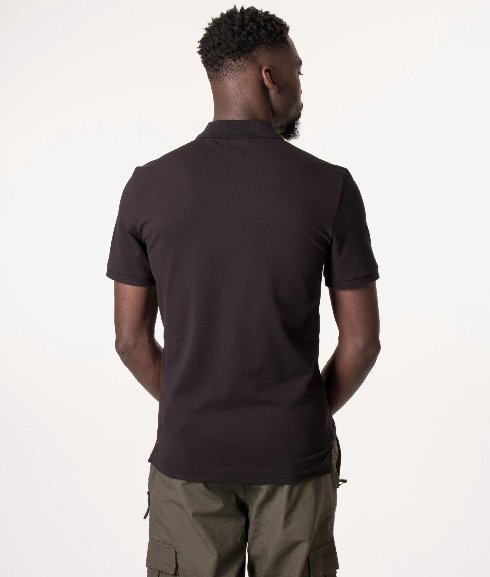 Slim Fit Quarter Zip Stretch Piqué Polo Shirt sold by EQVVS product image thumbnail 3