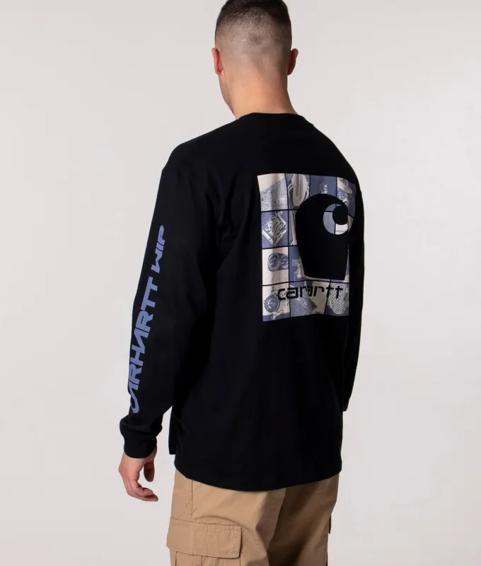 Long Sleeved Relaxed Fit Grid C T-Shirt sold by EQVVS