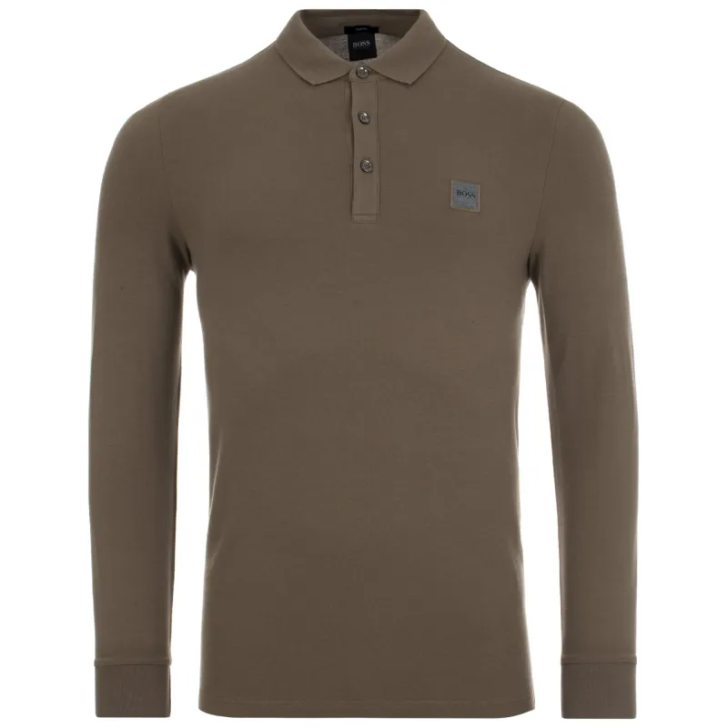 Casual Passerby Long Sleeve Slim Fit Polo Shirt sold by EQVVS