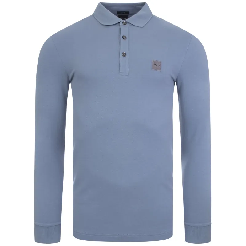 Casual Passerby Long Sleeve Slim Fit Polo Shirt sold by EQVVS