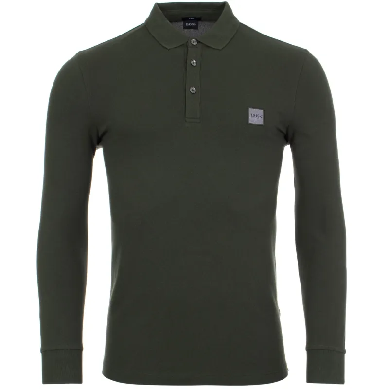 Casual Passerby Long Sleeve Slim Fit Polo Shirt sold by EQVVS