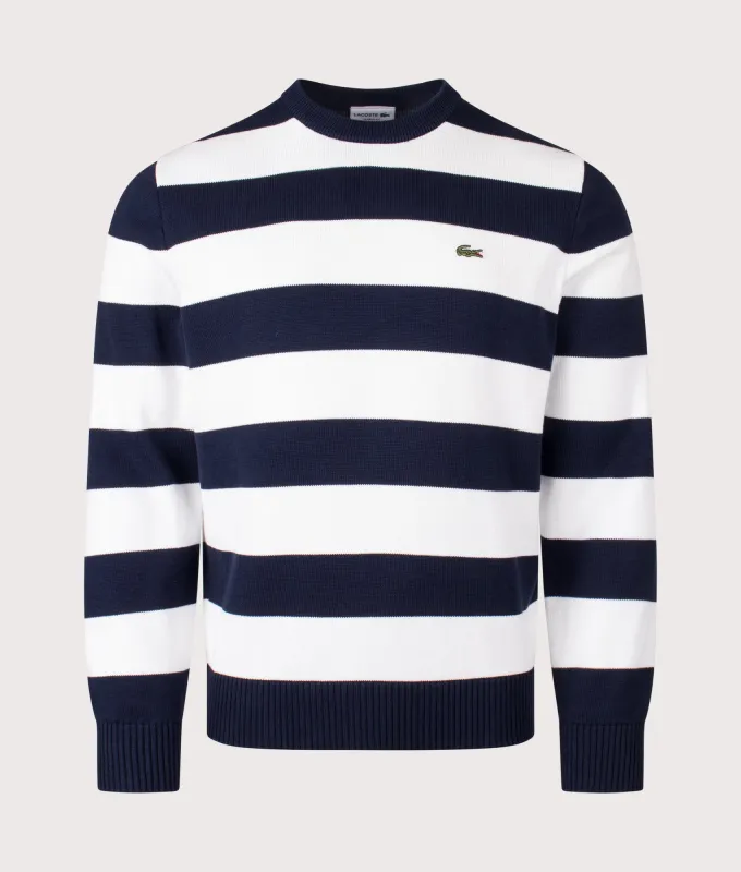Striped Knit Jumper made by Lacoste