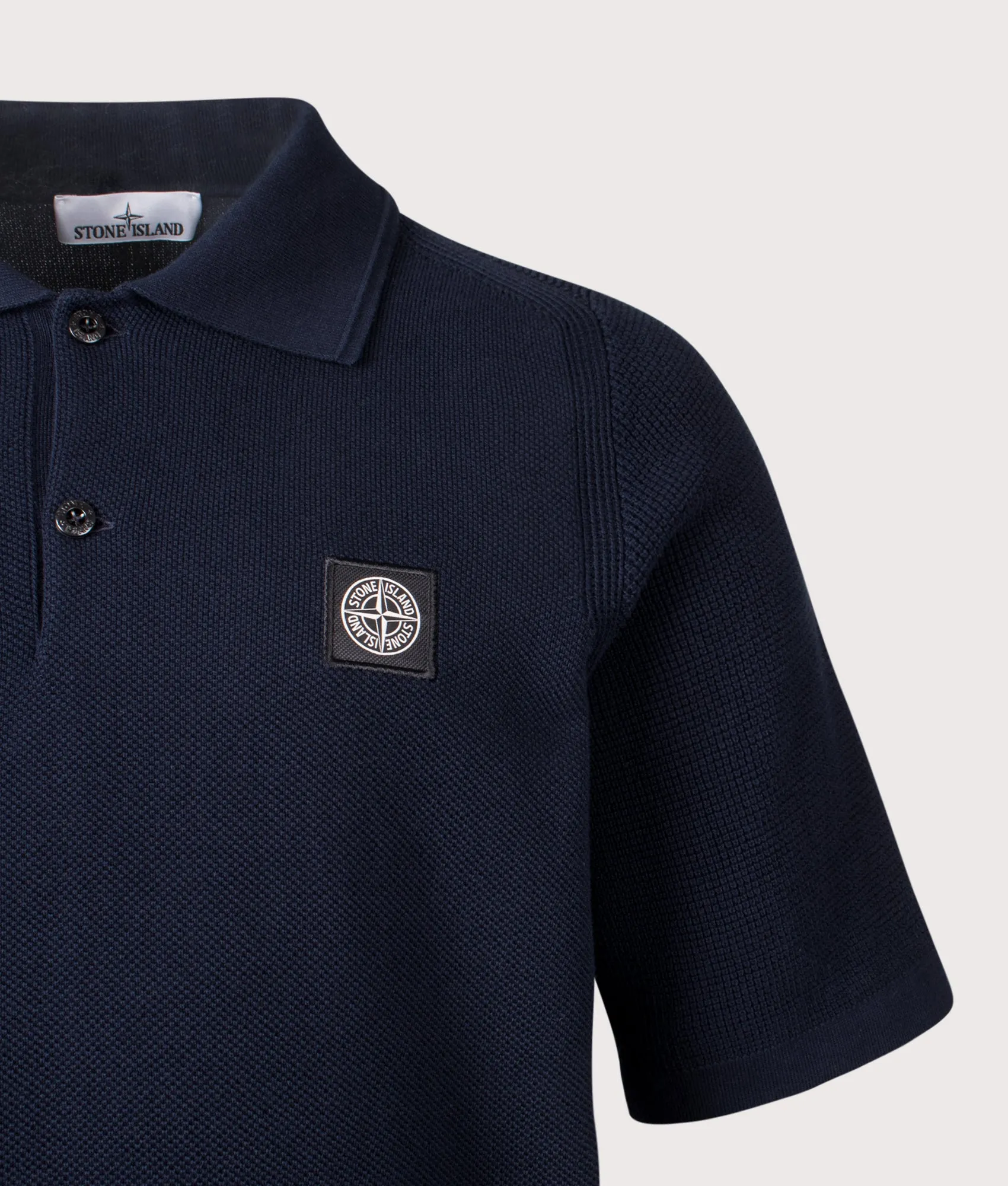 Relaxed Fit Micro Stitch Organic Cotton Compass Polo Shirt sold by EQVVS product image thumbnail 3