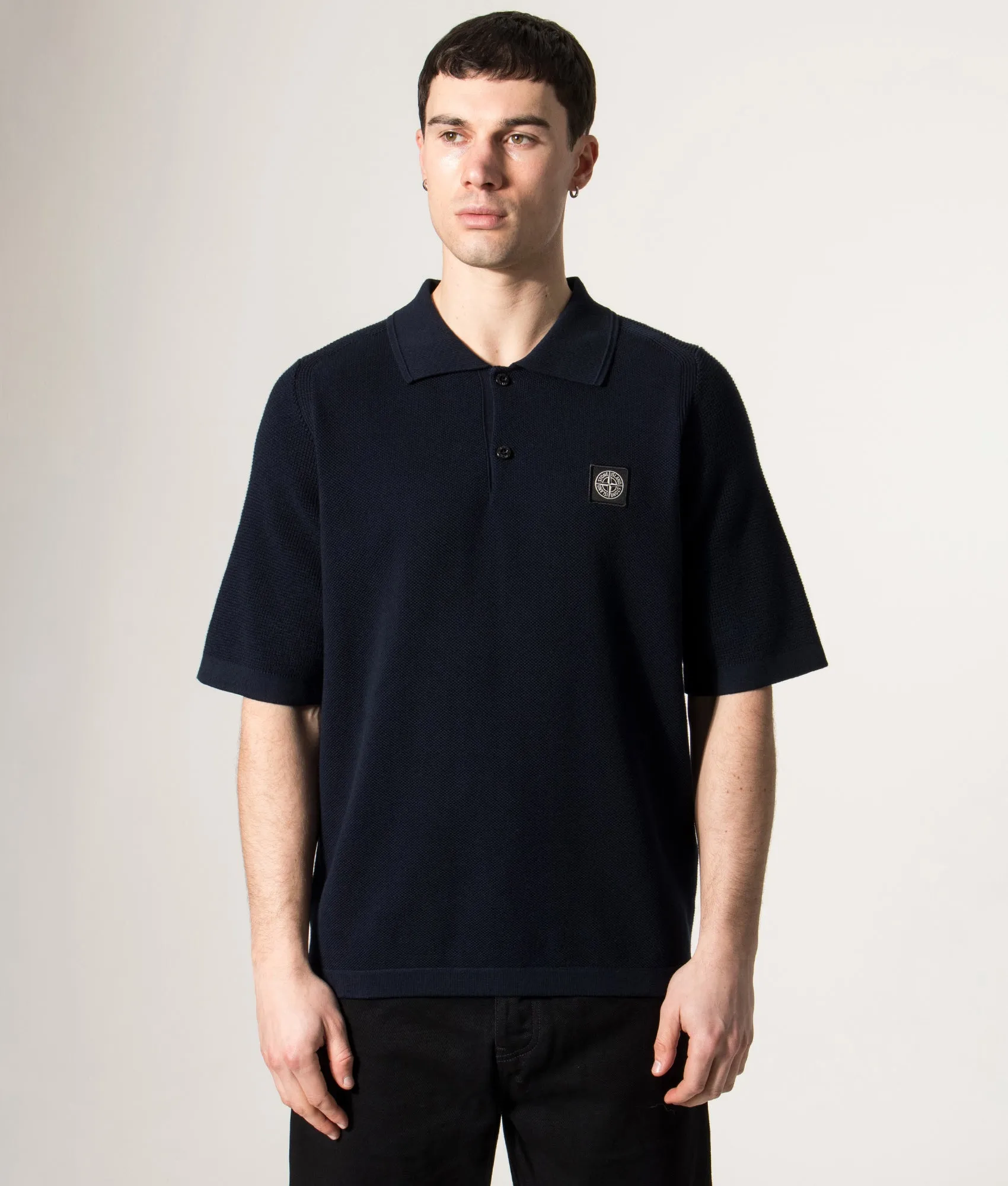Relaxed Fit Micro Stitch Organic Cotton Compass Polo Shirt sold by EQVVS product image thumbnail 2