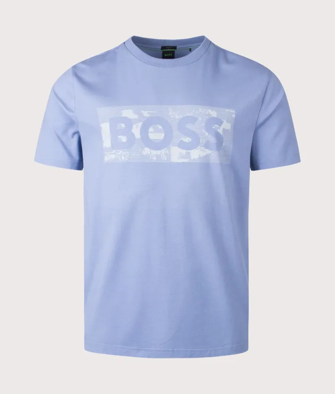 Globe Logo Pattern T-Shirt made by Hugo Boss