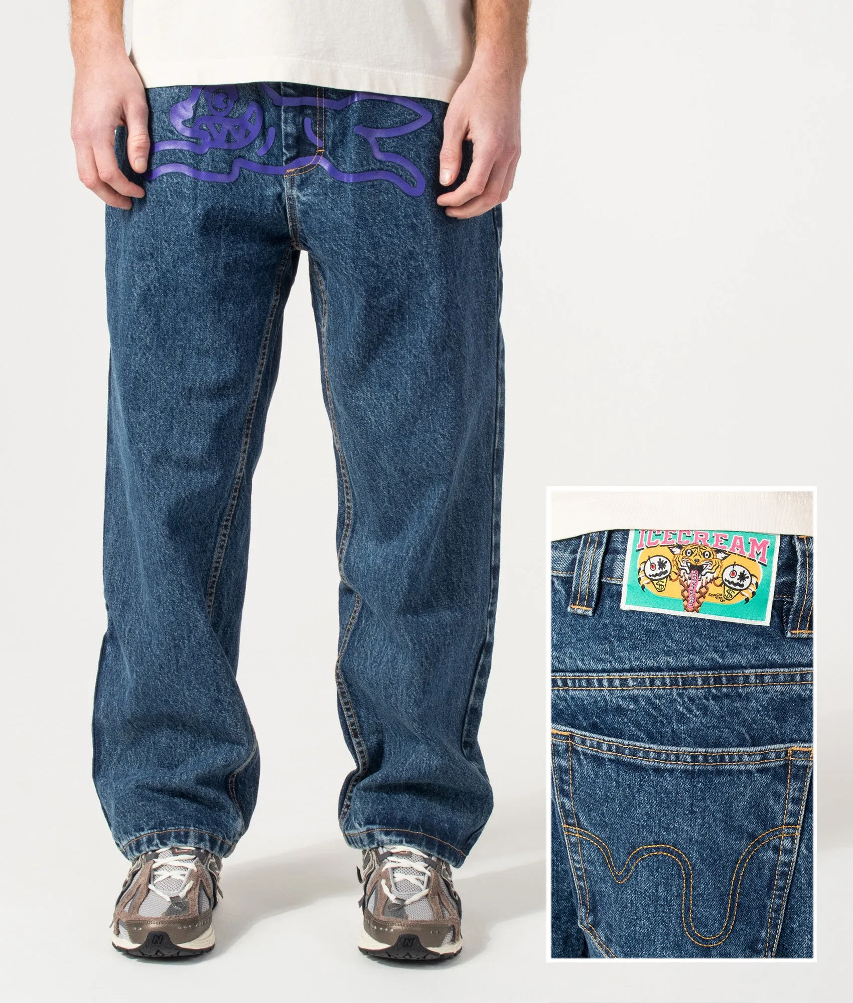 Loose Fit Running Dog Double Scoop Denim Jeans sold by EQVVS