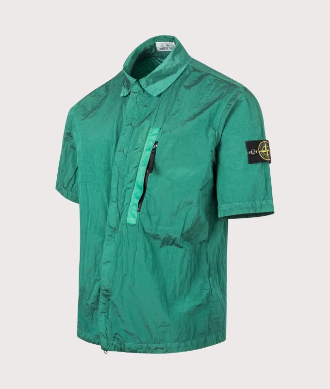 Comfort Fit Nylon Metal in ECONYL® Short Sleeve Shirt made by Stone Island