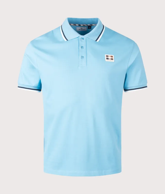 Stretch Piquet Stripes Polo Shirt made by EQVVS