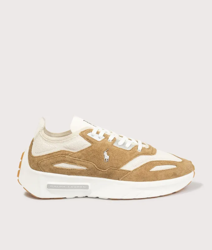 Boerum Suede-Paneled Knit Trainers made by Polo by Ralph Lauren